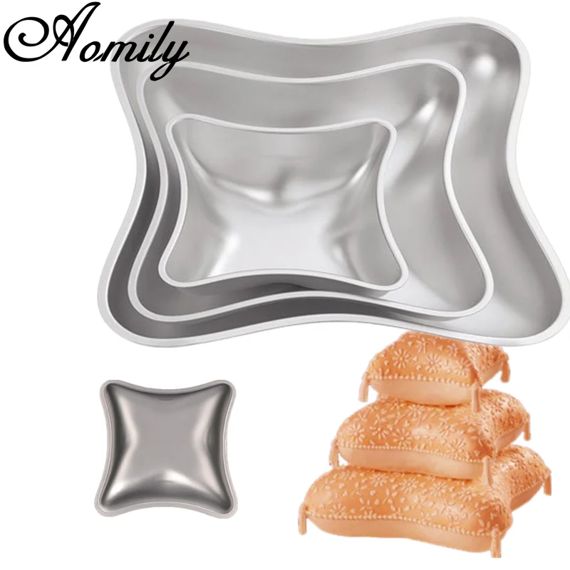 Amoliy Cake Mold 3pcs Pillow Shape Cake Aluminum Mold DIY Fondant Cake Decorating Molds Wedding Cake Decorating Tool Baking Tool
Amoliy Cake Mold 3pcs Pillow Shape Cake Aluminum Mold DIY Fondant Cake Decorating Molds Wedding Cake Decorating Tool Baking Tool