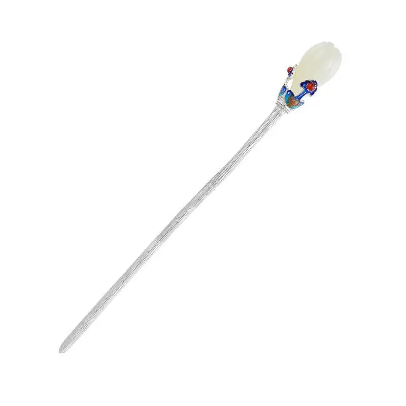 Original designer craftsmanship cloisonne natural Hetian white magnolia hairpin Chinese ethnic style ladies silver jewelry
Original designer craftsmanship cloisonne natural Hetian white magnolia hairpin Chinese ethnic style ladies silver jewelry