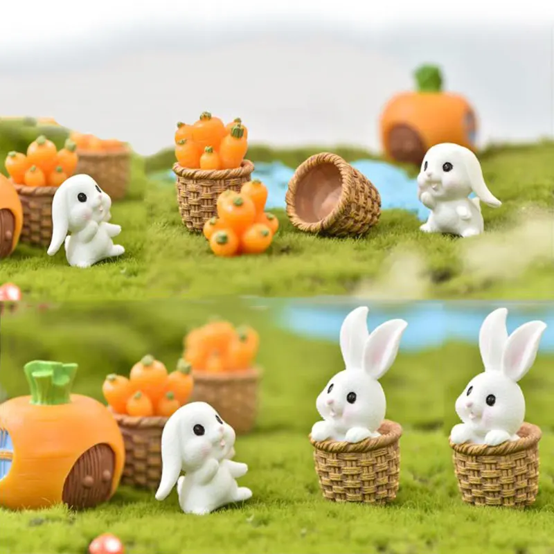 7pcs Animals Cute Rabbit Garden Succulents Accessories Eating Carrots Cute Rabbit Micro Landscape Easter Resin Ornaments
7pcs Animals Cute Rabbit Garden Succulents Accessories Eating Carrots Cute Rabbit Micro Landscape Easter Resin Ornaments