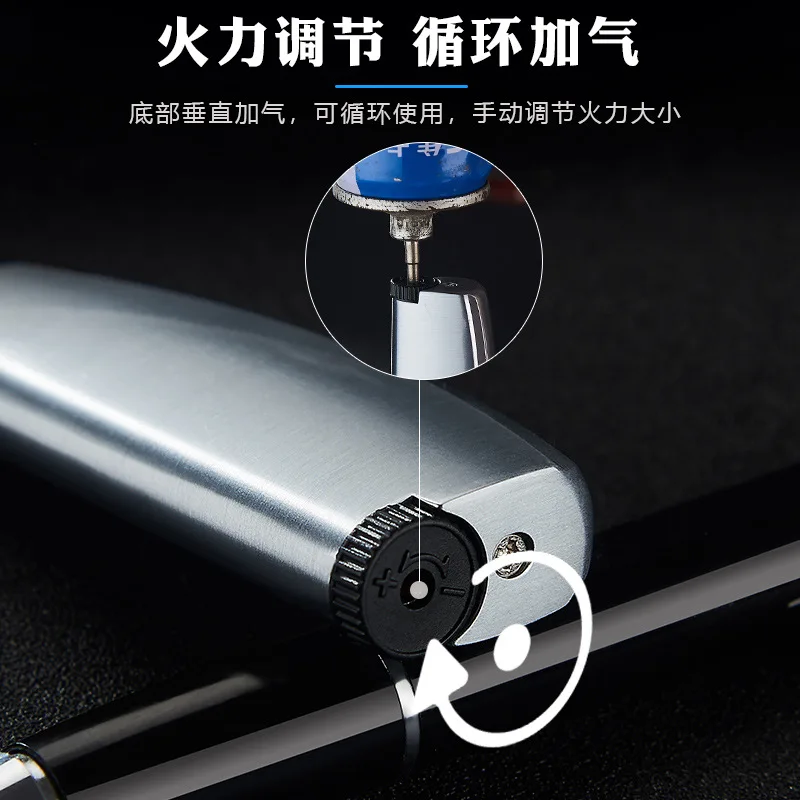 Fashion Gas Lighters Windproof Straight Blue Flame Cigar Creative Metal Lighter
Fashion Gas Lighters Windproof Straight Blue Flame Cigar Creative Metal Lighter