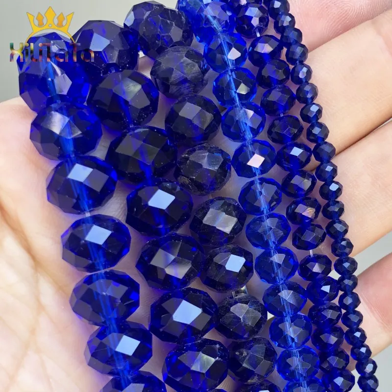 Faceted Dark Blue Glass Crystal Rondelle Beads Loose Spacer Beads For Jewelry Making DIY Bracelet Earrings 15'' 4/6/8/10/12/14mm
Faceted Dark Blue Glass Crystal Rondelle Beads Loose Spacer Beads For Jewelry Making DIY Bracelet Earrings 15'' 4/6/8/10/12/14mm