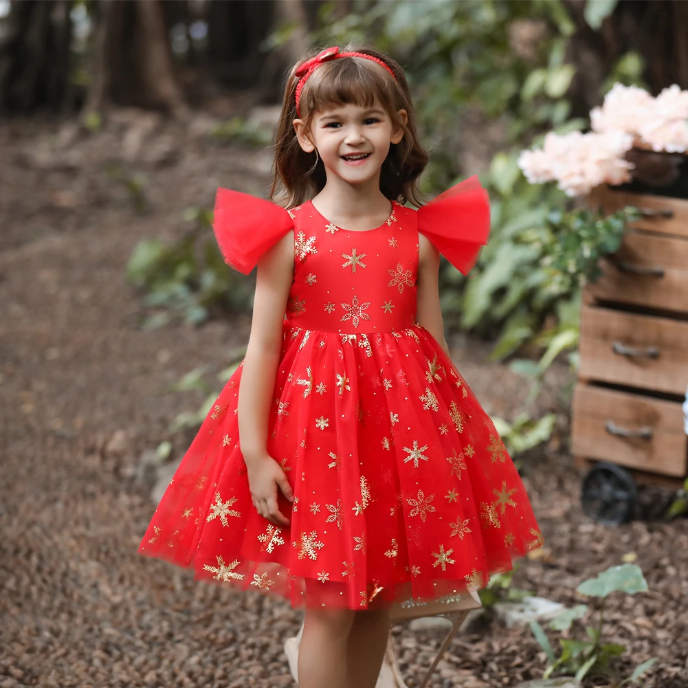 Western Style Red Christmas Girls Party Dresses Baby Snowflake Fluffy Dress for Little Girls Birthday Dress for 2-10 Year
Western Style Red Christmas Girls Party Dresses Baby Snowflake Fluffy Dress for Little Girls Birthday Dress for 2-10 Year