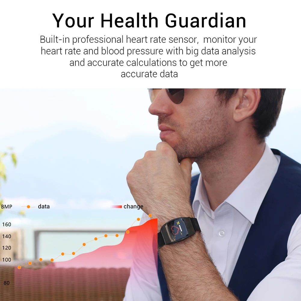 IWO P63 Smart Bracelet Band With Heart Rate Monitor Blood Pressure Smart Wristband Fashion Smart Watch Fitness Tracker Pedometer