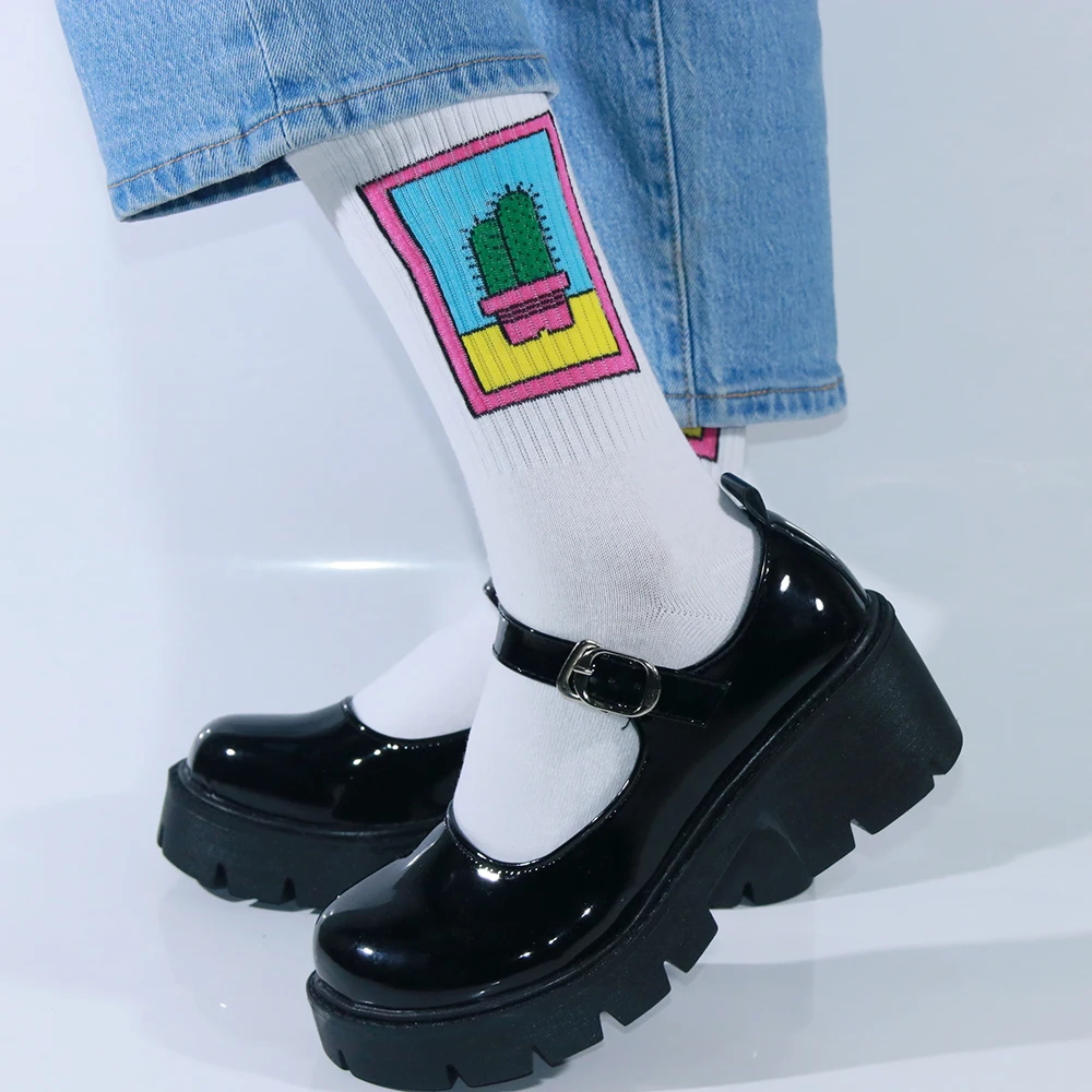 Women Korean Cute Printing Pattern Art Socks Cactus Colorful Socks Funny Kawaii Girl Cotton Middle Tube Sock
Women Korean Cute Printing Pattern Art Socks Cactus Colorful Socks Funny Kawaii Girl Cotton Middle Tube Sock