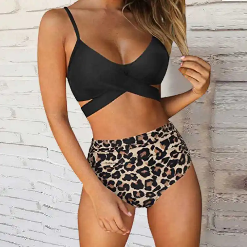 Swimsuit Women High Waisted Bikini 2021 Woman Criss Cross Bikini Set Leopard Print Beachwear Bathing Suit Push Up Swimwear Women
Swimsuit Women High Waisted Bikini 2021 Woman Criss Cross Bikini Set Leopard Print Beachwear Bathing Suit Push Up Swimwear Women