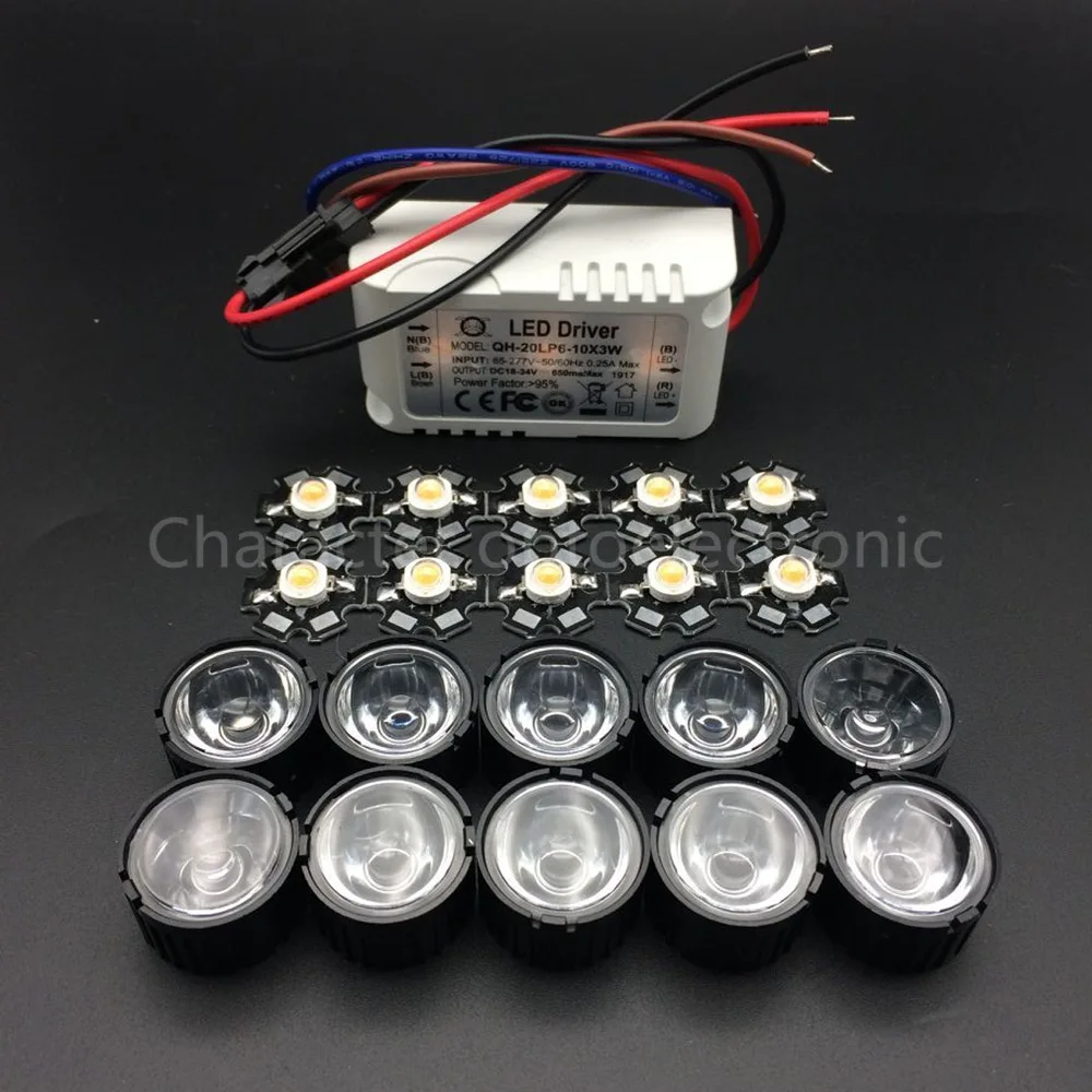 10pcs 3W Plant Grow Full Spectrum 400-840nm High Power LED + 10pcs 60 degree lens + 1pcs 6-10x3w driver
10pcs 3W Plant Grow Full Spectrum 400-840nm High Power LED + 10pcs 60 degree lens + 1pcs 6-10x3w driver