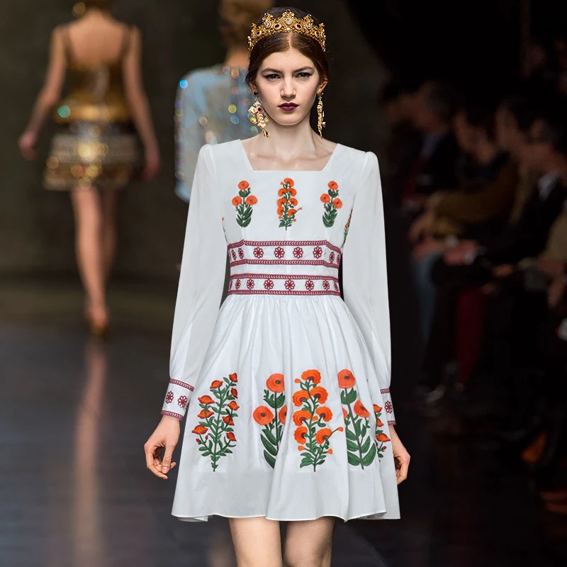 classy dresses for women famous brand high quality Square Collar Lantern Sleeve Flowers Embroidery Vacation Elegant Mini Dresses
classy dresses for women famous brand high quality Square Collar Lantern Sleeve Flowers Embroidery Vacation Elegant Mini Dresses