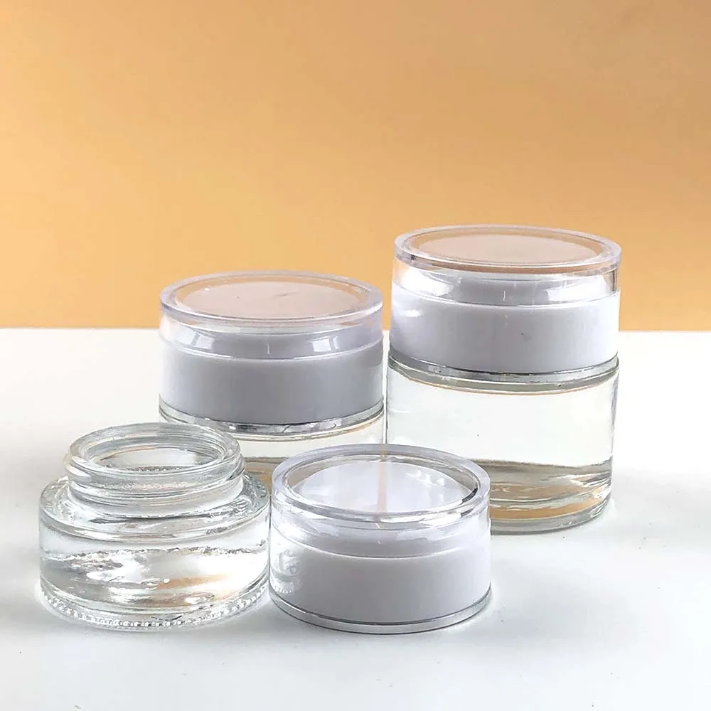 50pcs 20 g 30 g 50g Eye creams facial mask clear glass bottles cosmetic container silver ring white plastic lid Grooming Tools
50pcs 20 g 30 g 50g Eye creams facial mask clear glass bottles cosmetic container silver ring white plastic lid Grooming Tools