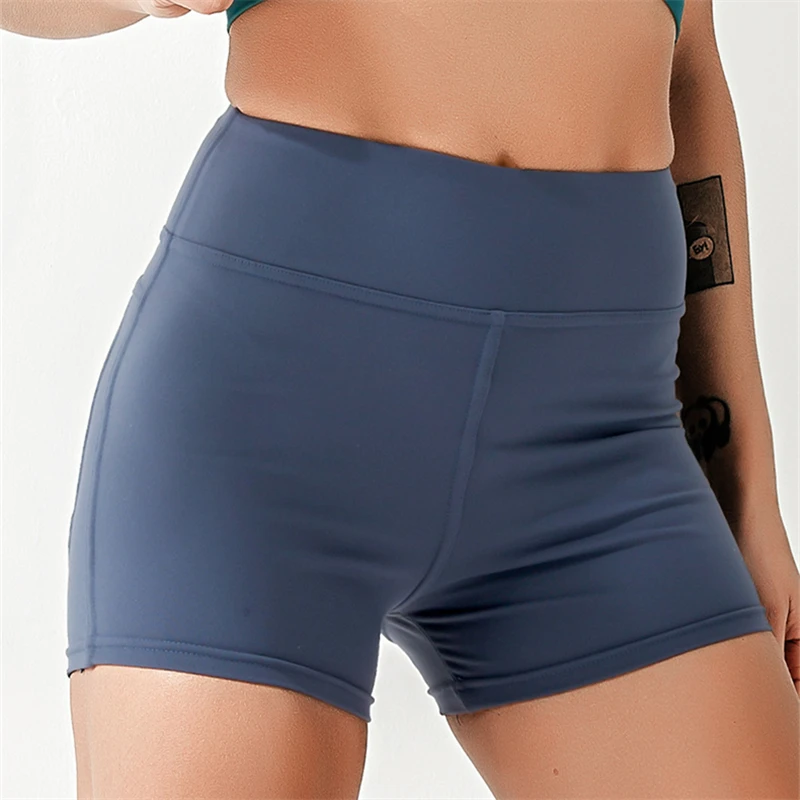 Women Yoga Spandex Shorts High Waist Running Seamless Bliker Shorts