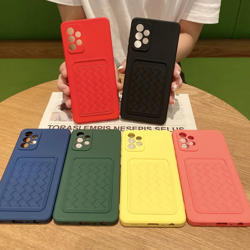 100Pcs/lot Weave Card Bag Case Silm For Samsung Galaxy S21 Note20 S20 Ultra Soft Cover for Samsung S10 Plus A32 52 72 5G S20 FE
100Pcs/lot Weave Card Bag Case Silm For Samsung Galaxy S21 Note20 S20 Ultra Soft Cover for Samsung S10 Plus A32 52 72 5G S20 FE