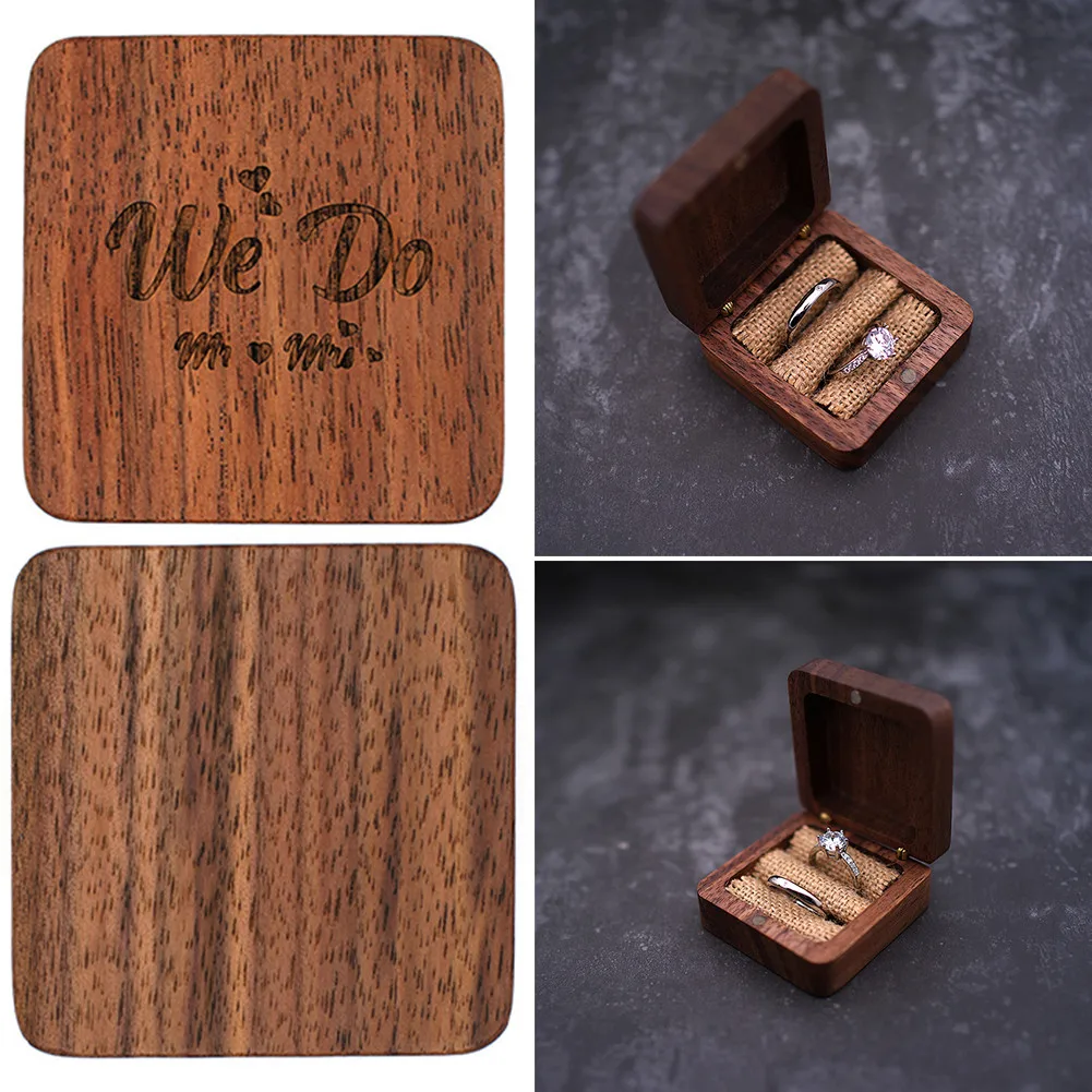 2 Style Nature Walnut Wood Ring Bearer Box Rustic Wedding Engagement Ring Box Square Gift Luxurious Jewelry Box
2 Style Nature Walnut Wood Ring Bearer Box Rustic Wedding Engagement Ring Box Square Gift Luxurious Jewelry Box
