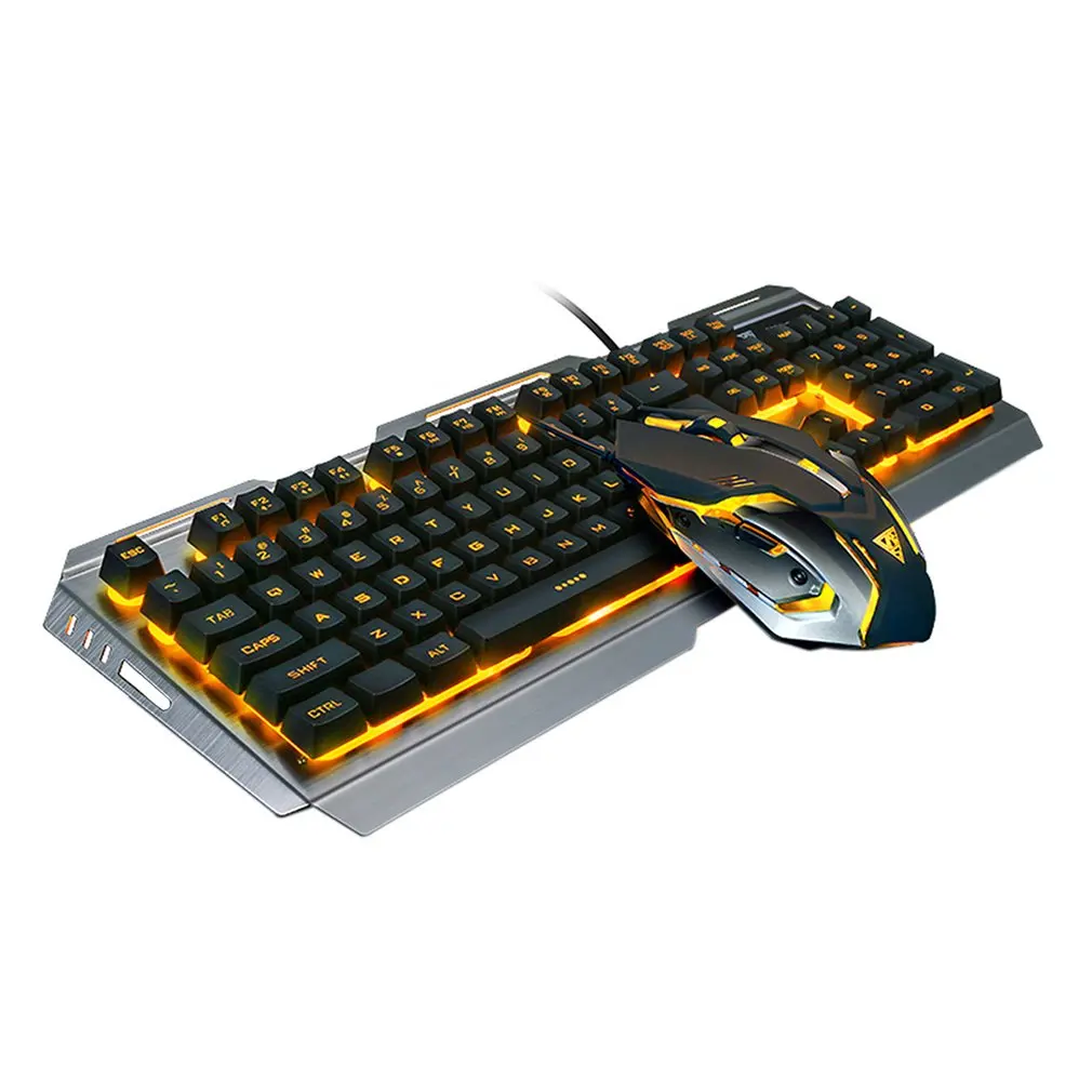 USB Wired Ergonomic Backlit Mechanical Feel Gaming Keyboard and Mouse Set Tungsten Gold Gamer Laptop Computer Gaming Set RGB
USB Wired Ergonomic Backlit Mechanical Feel Gaming Keyboard and Mouse Set Tungsten Gold Gamer Laptop Computer Gaming Set RGB
