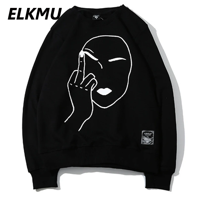 ELKMU Funny Middle Finger Sweatshirt Men Streetwear Hip Hop Pullover Fashion 2020 Autumn Sweatshirt No Hood Cotton Tops HE398
ELKMU Funny Middle Finger Sweatshirt Men Streetwear Hip Hop Pullover Fashion 2020 Autumn Sweatshirt No Hood Cotton Tops HE398