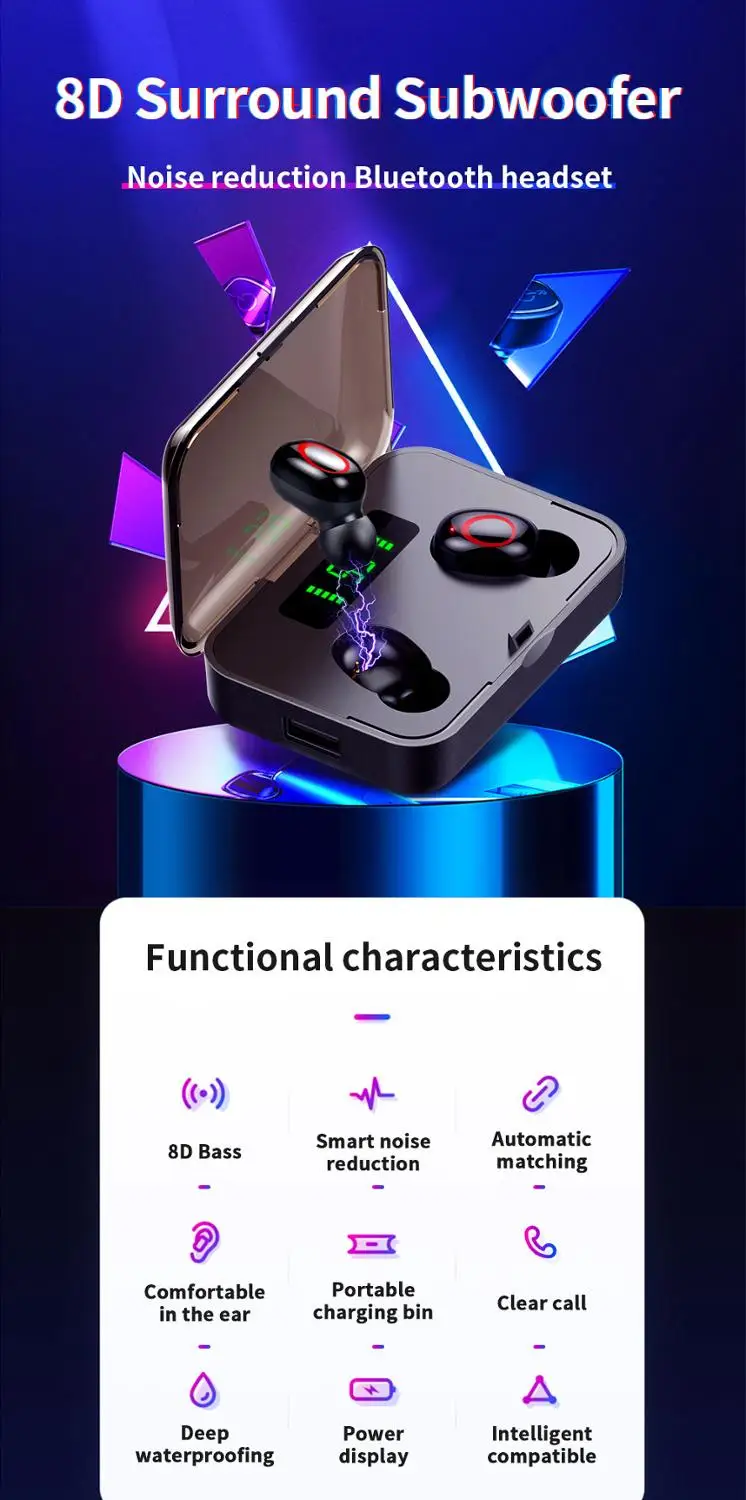 A1S TWS Bluetooth 5.0 Earphones Wireless Headphones With Mic Sports Waterproof Mini Earbuds Headsets For iPhone iOS Xiaomi Phone
A1S TWS Bluetooth 5.0 Earphones Wireless Headphones With Mic Sports Waterproof Mini Earbuds Headsets For iPhone iOS Xiaomi Phone