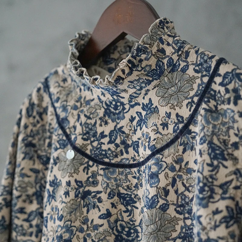 Women Original Corduroy T-Shirts Print Floral Turtleneck Long Sleeve 2021 Spring New Vintage Loose Women Soft T-Shirts
Women Original Corduroy T-Shirts Print Floral Turtleneck Long Sleeve 2021 Spring New Vintage Loose Women Soft T-Shirts
