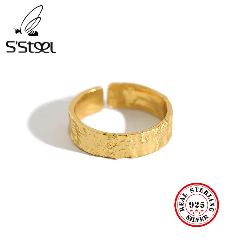 S'STEEL Irregular Ring Women Rings 925 Sterling Silver Bijoux Argent 925 Massif Pour Femme Gold Minimalist Ringen Zilver Jewelry
S'STEEL Irregular Ring Women Rings 925 Sterling Silver Bijoux Argent 925 Massif Pour Femme Gold Minimalist Ringen Zilver Jewelry