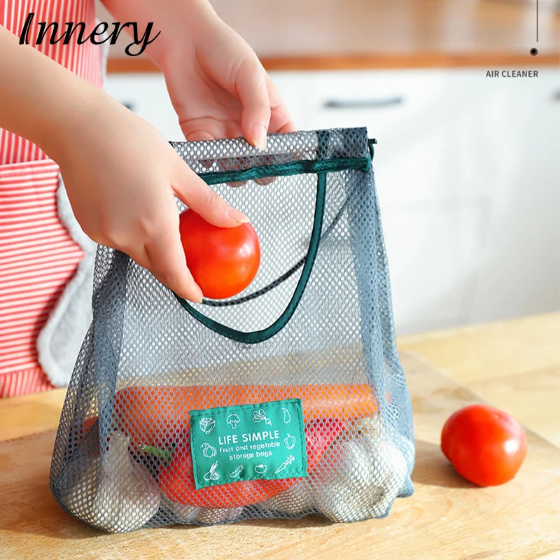 Kitchen Storage Mesh Bag Fruit Vegetable Hanging Storage Bag Breathable Mesh Bag Organizer Reusable Home Kitchen Storage Bags 
Kitchen Storage Mesh Bag Fruit Vegetable Hanging Storage Bag Breathable Mesh Bag Organizer Reusable Home Kitchen Storage Bags