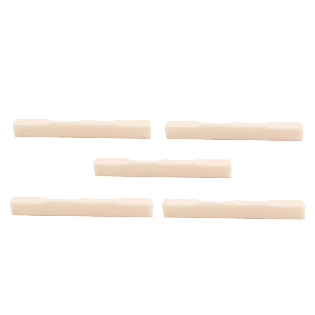 5 Pack Pre-slotted Ukulele Bone Bridge Saddles for 4 String Electric Guitar Parts
5 Pack Pre-slotted Ukulele Bone Bridge Saddles for 4 String Electric Guitar Parts