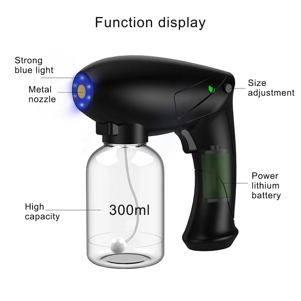 Blue-ray Sprayer Nanos Steam Spray Gun Hotel Home Disinfection Fogger Machine Air Cleaner Atomizing Electric Sanitizing Sprayer
Blue-ray Sprayer Nanos Steam Spray Gun Hotel Home Disinfection Fogger Machine Air Cleaner Atomizing Electric Sanitizing Sprayer
