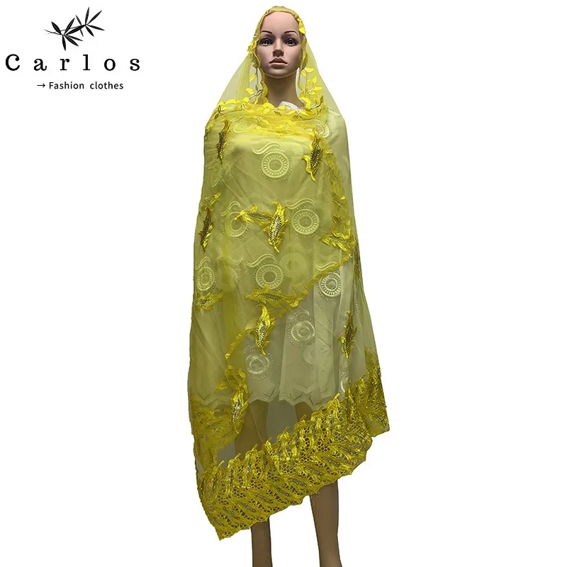2021 New African Women Scarf Good Quality Plain Embroidery with Stones Soft Net Scarf for Headscarf
2021 New African Women Scarf Good Quality Plain Embroidery with Stones Soft Net Scarf for Headscarf