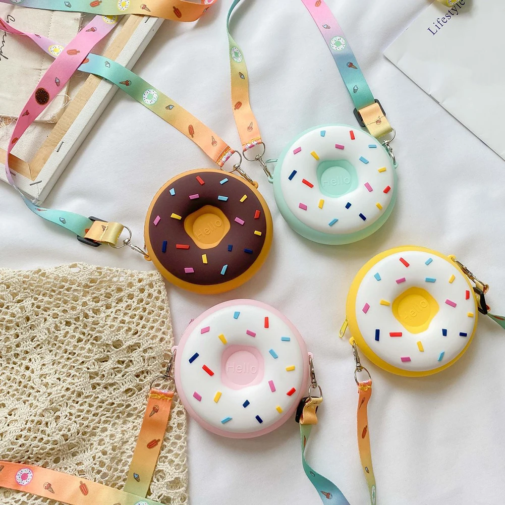 Children's Shoulder Bag Cute Donuts Candy Silicone Wild Change Messenger Bag Girl Child Birthday Gift kids backpack girls purse
Children's Shoulder Bag Cute Donuts Candy Silicone Wild Change Messenger Bag Girl Child Birthday Gift kids backpack girls purse