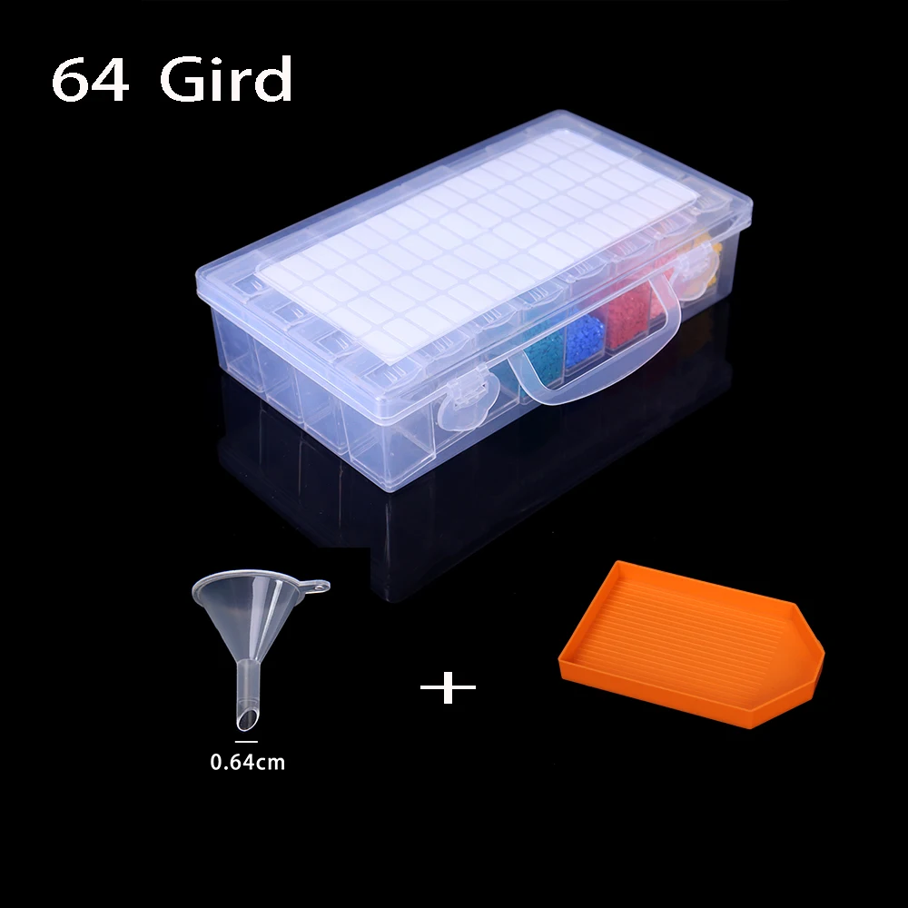 43/60/64 Grids Diamond Painting Boxes, Acrylic Organizer, Diamond Embroidery Accessories Storage Containers with Funnel Stickers
43/60/64 Grids Diamond Painting Boxes, Acrylic Organizer, Diamond Embroidery Accessories Storage Containers with Funnel Stickers