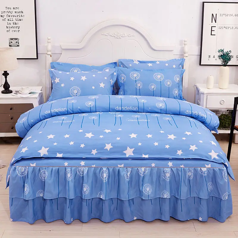New High-end Princess Style Wedding Bedroom Bedding 4pcs Set Non-Slip Quilt Cover Bed Skirt+2 Pillowcase King/Queen Size J8147
New High-end Princess Style Wedding Bedroom Bedding 4pcs Set Non-Slip Quilt Cover Bed Skirt+2 Pillowcase King/Queen Size J8147