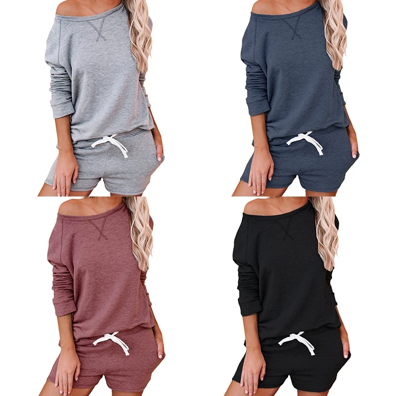 Women Basic T-shirt Shorts Two Piece Set Casual Outfits Female Tees And Shorts Clothing Suit Fast Drop Shipping
Women Basic T-shirt Shorts Two Piece Set Casual Outfits Female Tees And Shorts Clothing Suit Fast Drop Shipping
