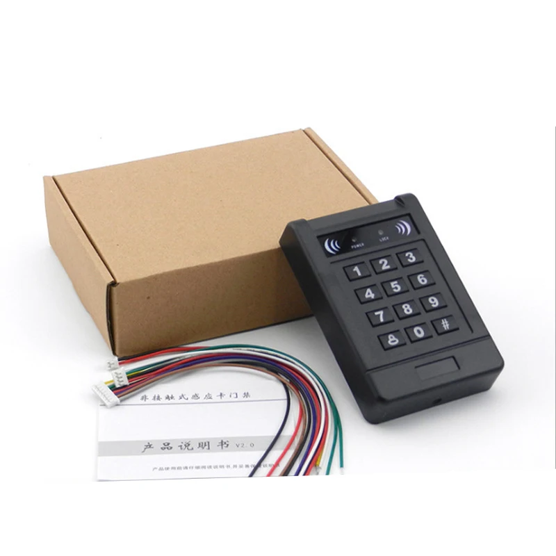 AD-200E 125Khz RFID Proximity Card Keypad Access Control RFID/EM Card Reader Door Lock Controller Gate Opener