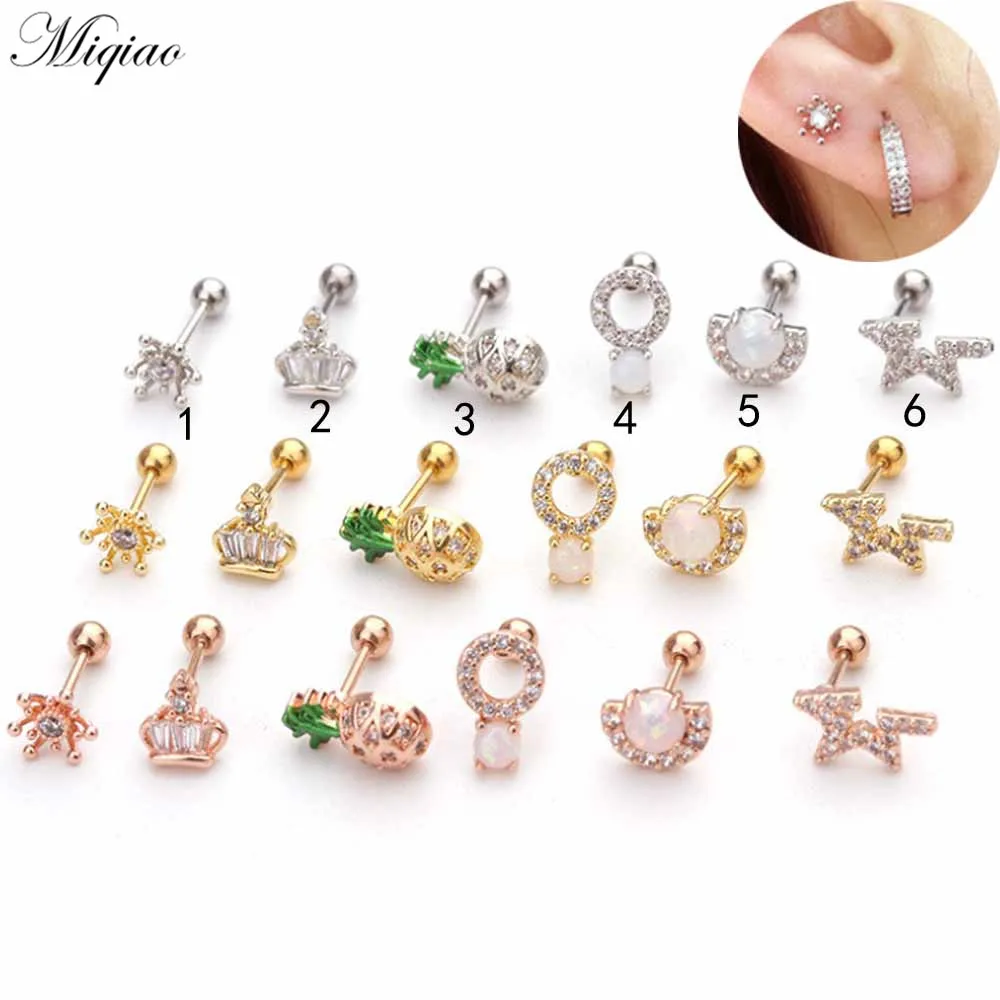 Miqiao 2pcs New Product Stainless Steel Round Crown Earrings Body Piercing Jewelry
Miqiao 2pcs New Product Stainless Steel Round Crown Earrings Body Piercing Jewelry