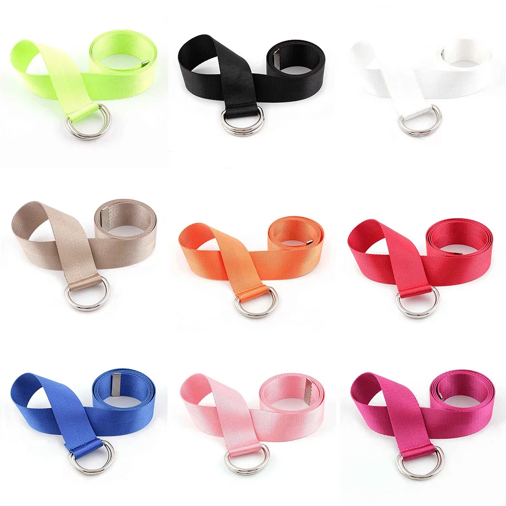 Personality New Multi-color canvas nylon webbing women's Adjustable Belt fashion double ring buckle ladies canvas long belt
Personality New Multi-color canvas nylon webbing women's Adjustable Belt fashion double ring buckle ladies canvas long belt