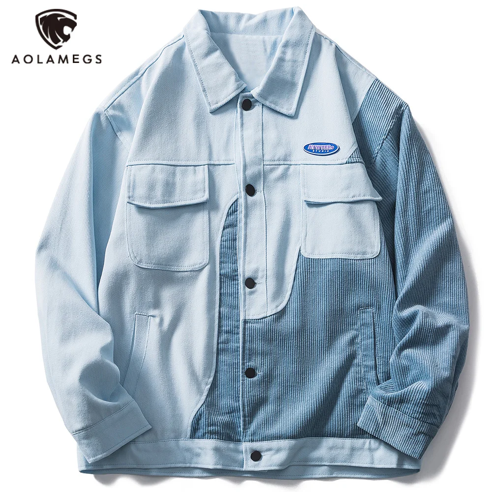 Aolamegs Denim Jackets Men Patchwork Varsity Jacket College High Street Harajuku Windbreaker Casual All-match Streetwear Unisex
Aolamegs Denim Jackets Men Patchwork Varsity Jacket College High Street Harajuku Windbreaker Casual All-match Streetwear Unisex