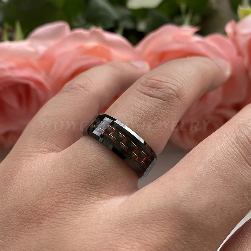 Кольцо из карбида вольфрама для мужчин и женщин обручальное кольцо с