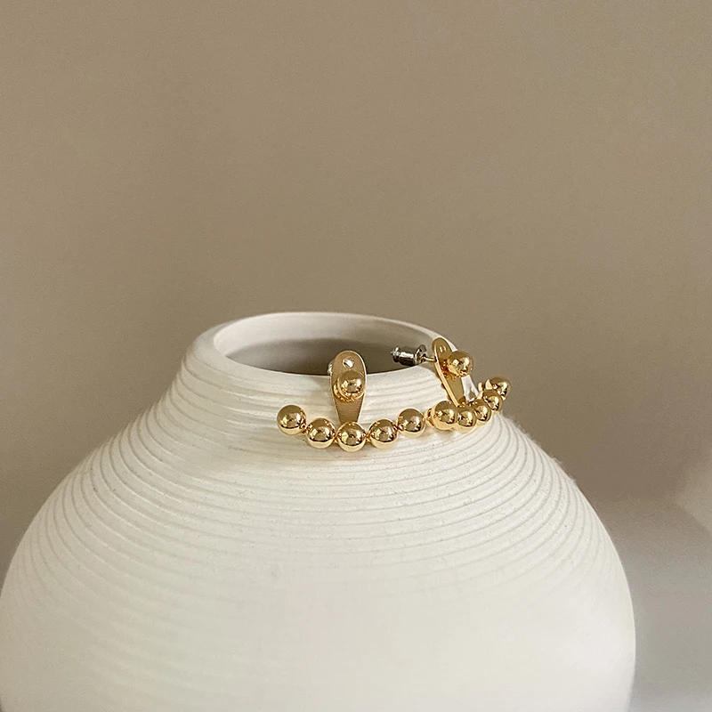 2021 New Fashion Gold Bead Stud Earrings Personality Versatile Pendant Earrings Elegant Jewelry for Women Gold Earrings
2021 New Fashion Gold Bead Stud Earrings Personality Versatile Pendant Earrings Elegant Jewelry for Women Gold Earrings