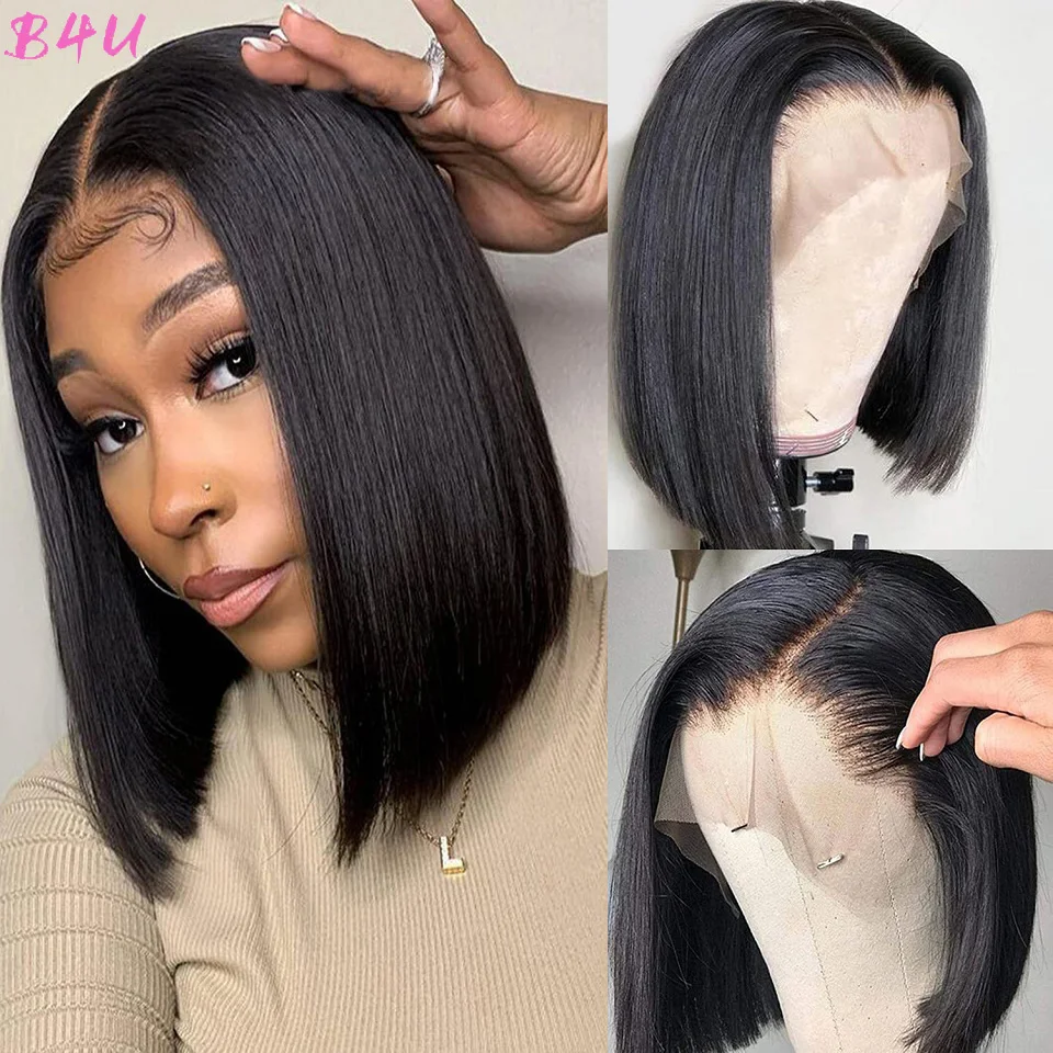 Short Bob Wigs Straight Lace Front Human Hair Wigs For Women Remy Hair Hairline 13x4 Frontal Wig Transparent Lace Closure Wigs
Short Bob Wigs Straight Lace Front Human Hair Wigs For Women Remy Hair Hairline 13x4 Frontal Wig Transparent Lace Closure Wigs