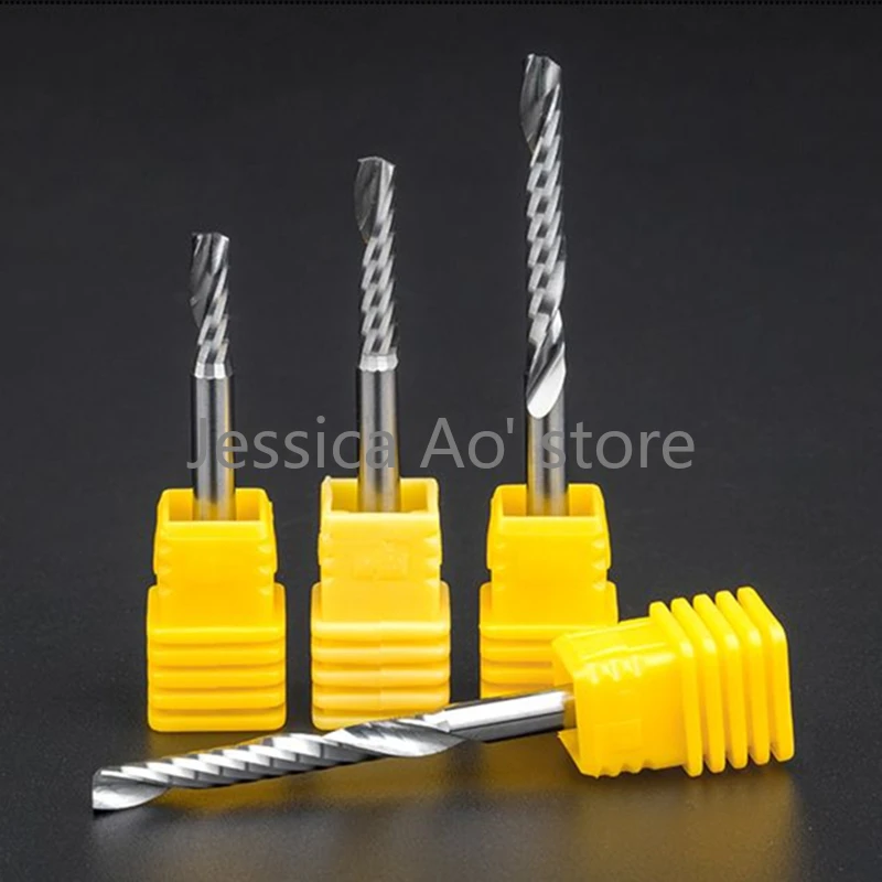 2pcs 4mm Shank CNC Machining Center Bits Single Edge Helical Milling Cutter Wood Precision Carving CNC Carving Machine Tools PVC
2pcs 4mm Shank CNC Machining Center Bits Single Edge Helical Milling Cutter Wood Precision Carving CNC Carving Machine Tools PVC