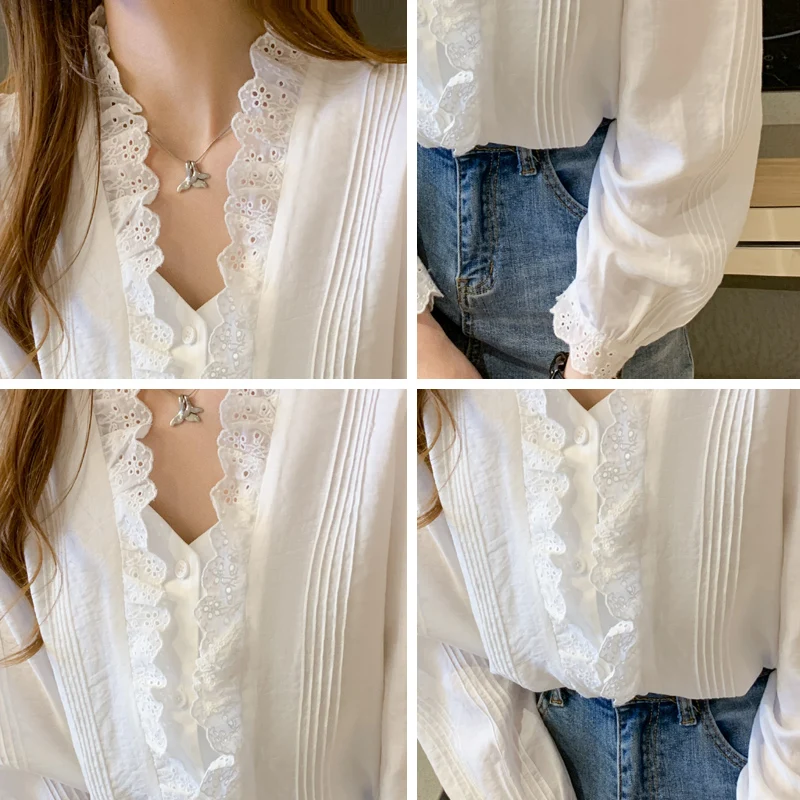 Womens Shirts Fashion Long Sleeve Blouse Woman White V-Neck Ruffles Chiffon Basics Ladies Tops Woman Bussiness Shirts for Women
Womens Shirts Fashion Long Sleeve Blouse Woman White V-Neck Ruffles Chiffon Basics Ladies Tops Woman Bussiness Shirts for Women