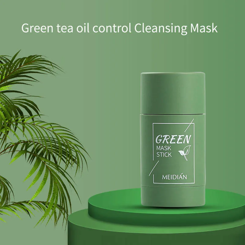

Маска MEIDIAN с зеленым чаем, твердая маска для лица, маска для контроля жирности, увлажняющая Очищающая маска, черные точки, тонкая кожа