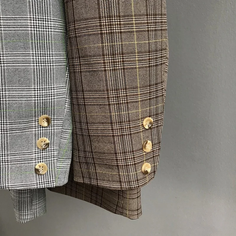New Simple Fashion Plaid Blazer Women Spring Vintage Double Breasted Suit Ropa Mujer 2021 Casual All Match Femme Coats
New Simple Fashion Plaid Blazer Women Spring Vintage Double Breasted Suit Ropa Mujer 2021 Casual All Match Femme Coats