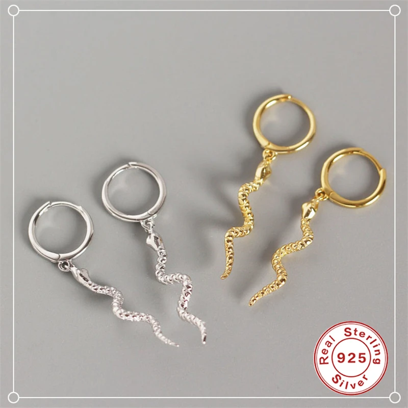 Aide Fashion Long Serpentine Snake Tassel Stud Earrings for Women Punk Style Animal Earrings 925 Sterling Silver Earrings 2020
Aide Fashion Long Serpentine Snake Tassel Stud Earrings for Women Punk Style Animal Earrings 925 Sterling Silver Earrings 2020