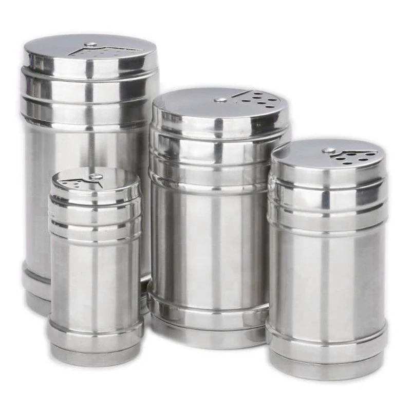 Stainless Steel Condiment Pot Seasoning Spice Shaker Bottle BBQ Salt Pepper Condiment Box Materials Salt Rotational Regulation
Stainless Steel Condiment Pot Seasoning Spice Shaker Bottle BBQ Salt Pepper Condiment Box Materials Salt Rotational Regulation