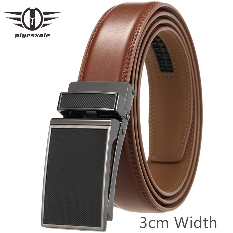 

30mm Width New Design Men's Quality Black Dark Brown Belts Zinc Alloy Buckle Metal Strap Male Cowskin Leather Belt for Men B593