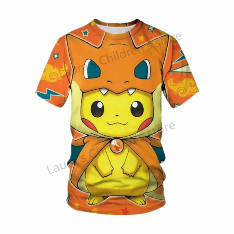 Boutique 3D Cartoon Pokemon Printed Children's T-shirt Summer Fashion Latest Family Party Travel Bright Oversized Breathable Top
Boutique 3D Cartoon Pokemon Printed Children's T-shirt Summer Fashion Latest Family Party Travel Bright Oversized Breathable Top