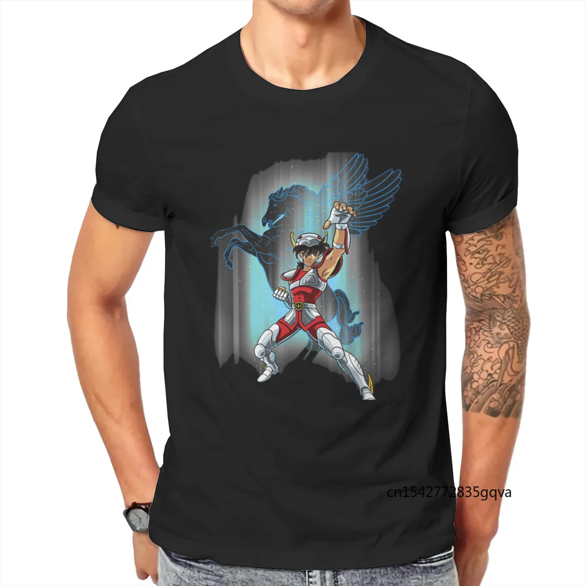 Saint Seiya Knights of The Zodiac T-Shirts for Men Seyia of Pegasus Funny Crewneck T Shirt Oversized T Shirt Graphic
Saint Seiya Knights of The Zodiac T-Shirts for Men Seyia of Pegasus Funny Crewneck T Shirt Oversized T Shirt Graphic