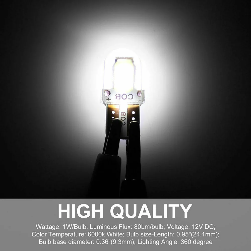 10PCS New T10 WY5W 168 501 192 2825 COB LED Car Wedge Parking Light Side Door Bulb Instrument Lamp Auto License Plate Lights
10PCS New T10 WY5W 168 501 192 2825 COB LED Car Wedge Parking Light Side Door Bulb Instrument Lamp Auto License Plate Lights