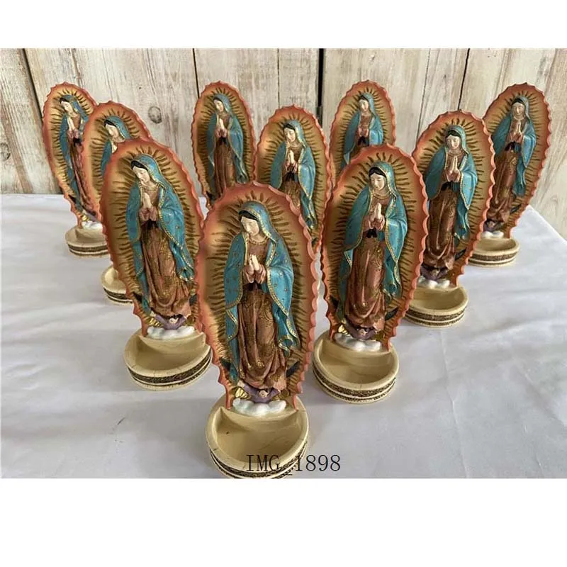 

20CM # Christianity Catholicism family effective blessing Our Lady of Guadalupe Virgin Mary Resin God statue icon saint Ornament