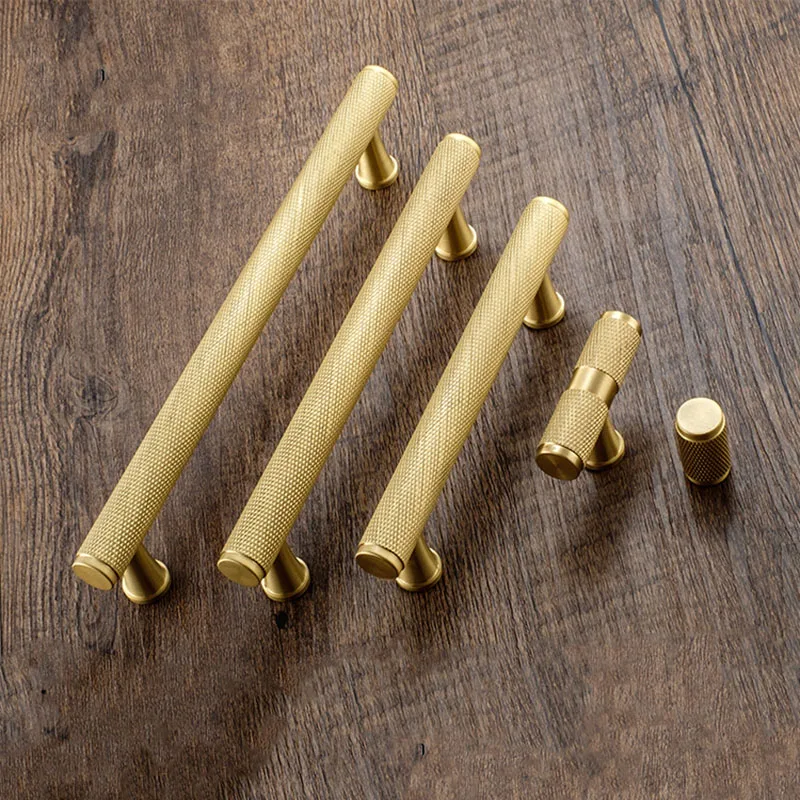 Gold Knurled simple Kitchen Cabinet Handle Wardrobe Pulls Copper Knobs Brass T Bar Drawer Handles Furniture Hardware Dia:14mm
Gold Knurled simple Kitchen Cabinet Handle Wardrobe Pulls Copper Knobs Brass T Bar Drawer Handles Furniture Hardware Dia:14mm