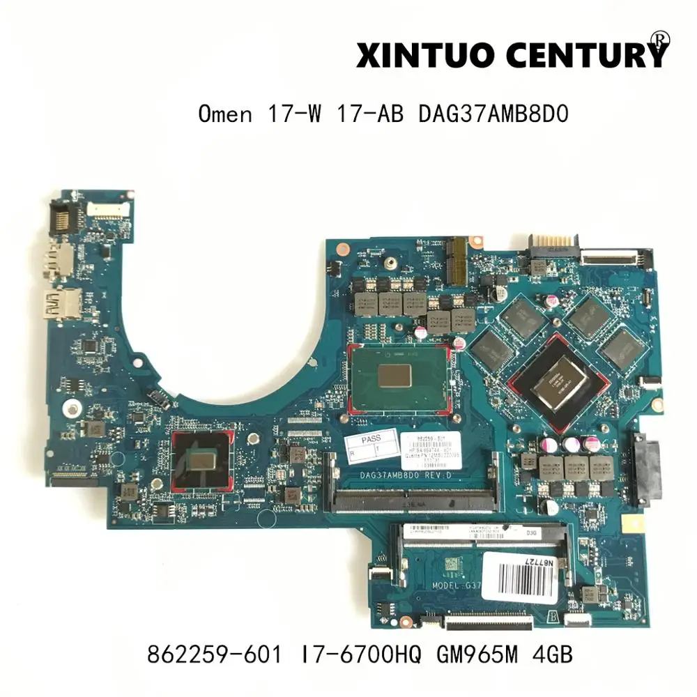 862259-601 For HP Omen 17-W 17-AB Laptop Motherboard DAG37AMB8D0 Mainboard W/ SR2FQ I7-6700HQ N16E-GR-A1 100% tested working
862259-601 For HP Omen 17-W 17-AB Laptop Motherboard DAG37AMB8D0 Mainboard W/ SR2FQ I7-6700HQ N16E-GR-A1 100% tested working