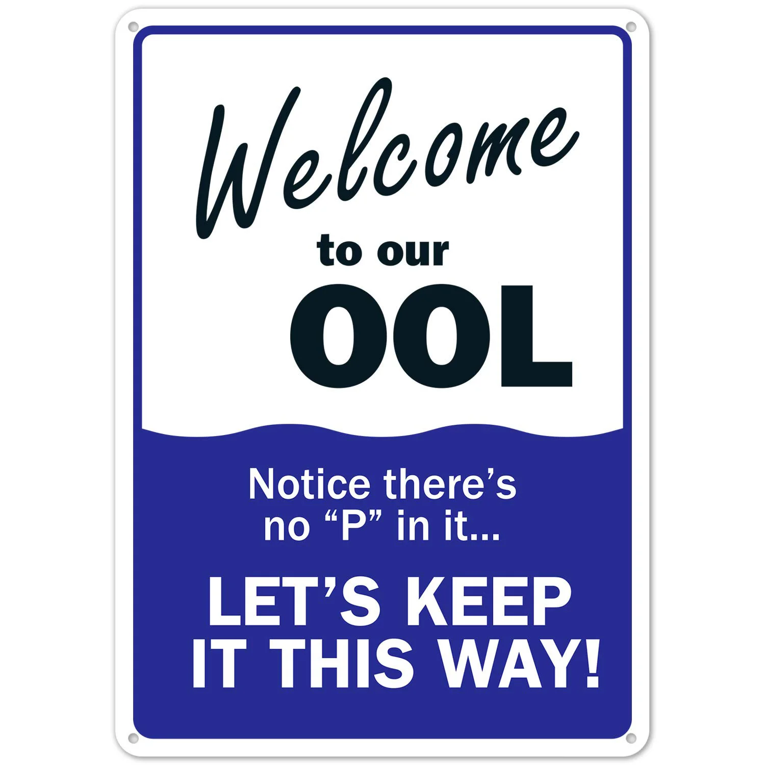 Metal Plaque Poster Welcome To Our OOL Let's Keep It This Way Tin Sign Home Lakeside Wall Decoration Metal Plate Retro 12*8 Inch
Metal Plaque Poster Welcome To Our OOL Let's Keep It This Way Tin Sign Home Lakeside Wall Decoration Metal Plate Retro 12*8 Inch