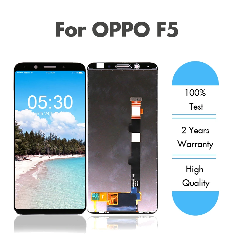 ЖК дисплей и тачскрин в сборе для Oppo F5 100% тестирование бесплатная доставка|Экраны